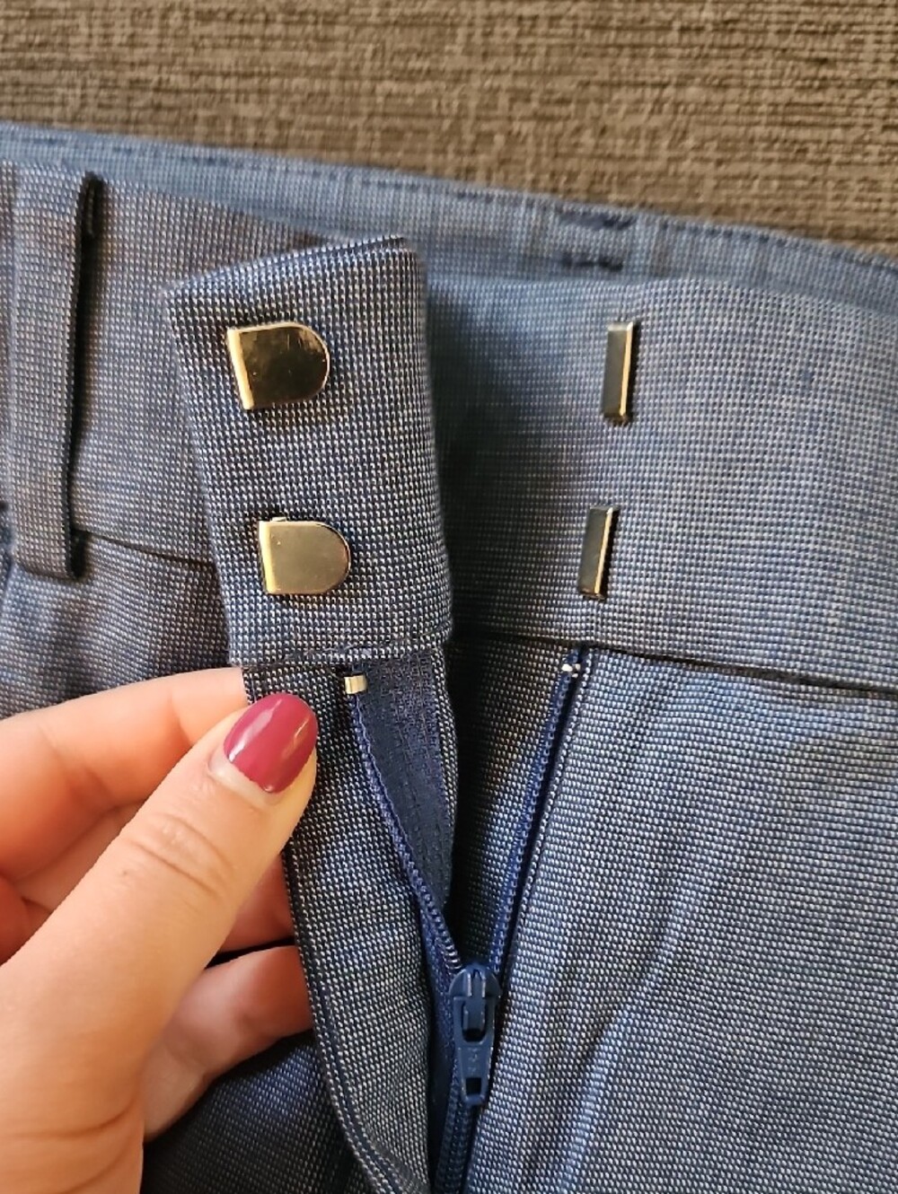LOFT Slate Blue Women's Tailored Trousers- The Riviera Pant - Picture 7 of 7
